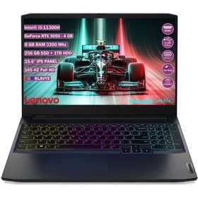 Resim Lenovo IdeaPad Gaming 3 15IHU6 Intel Core i5 11300H 8GB 256GB SSD 1TB HDD RTX 3050 Freedos 15.6" FHD Taşınabilir Bilgisayar 82K100CWTX 