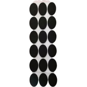 Resim Azm Hırdavat Zemin Koruyucu Masa Sandalye Keçesi (Siyah) Çap 35 mm Yuvarlak (5 Adet) 