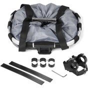 Resim Mufunye Bisiklet Çıkarılabilir Sepet Bisiklet Ön Evcil Hayvan Taşıyıcısı Tuval Ön Çanta Alüminyum Alaşımlı Çerçeve Evcil Hayvan Sepeti D Gri 