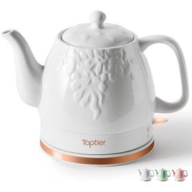 Resim Toptier Elektrikli Seramik Kettle, Otomatik Kapanma, 1 L 