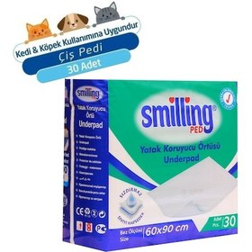 Resim Smilling Pet Köpek Çiş Pedi Yatak Koruyucu Örtüsü 30'lu 60 x 90 CM 