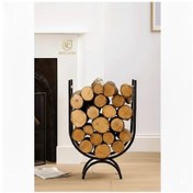 Resim Şömine İçin Odunluk Odun Standı Bağ Evi Dekoratif Şömüne Odunluğu 
