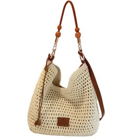 Resim Homyl Tığ Işi Plaj Büyük Kapasiteli Rahat Bohem Kadın Bej 