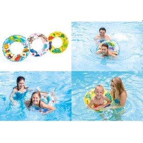 Resim Renkli Plaj Hayvanları Figürlü Çocuk Simidi 61 Cm 001 