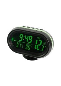 Resim Youmex Araba Sıcaklık-voltaj Gösterici İle Saat, Yeşil Led Arka Işık, Tarih/saat, 12/24 Saat, -50 C/+70 C Aralığı 