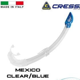 Resim Cressi Mexico Şnorkel Şeffaf / Mavi 