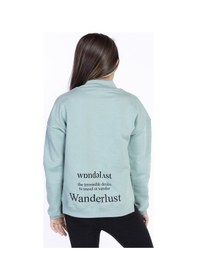 Resim Toontoy Kız Çocuk Balıkçı Yaka Sweatshirt Yeşil 
