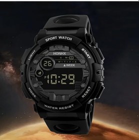 Resim Cloud011 Siyah Yüksek Performanslı Dijital Kadranlı Takvimli Çok Renkli Saat Diğer 