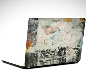 Resim Gri Beyaz Soyut Laptop Sticker 15.6 inch (38X27CM) 