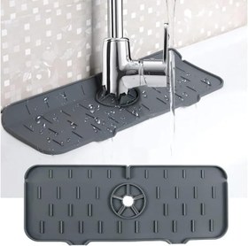 Resim Mutfak Banyo Lavabo Kenarı Süper Musluk Su Sıçrama Önleyici Slikon Matı 