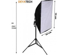 Resim Deyatech Profesyonel Softbox 50x70 Sürekli Işık 25watt kaliteli lamba 