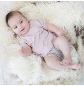 Resim Organicera Organicera Organik Kısa Kollu Tshirt Body,Pembe Melanj Pembe 