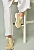 Resim Fox Shoes U555025603 Bej Hakiki Deri Kadın Spor Ayakkabı Sneakers 