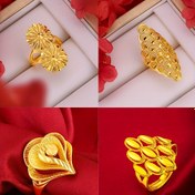 Resim 4 Moda Altın Boş Çiçek Orta Doğu Dubai Düğün Mevsimi Yüzükleri, Ramazan Partileri, Paskalya ve Anneler Günü Hediyeleri için Uygun, Mükemmel Gelin Yüzükleri 
