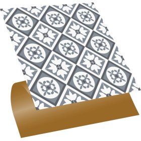 Resim Tink Kendinden Yapışkanlı Mutfak Banyo Kaplama Geometrik 038 Desenli Pvc Karo 30x30 cm 11 Adet 1m2 