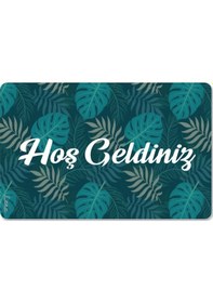 Resim Dijital Baskılı 3d Kapı Önü Paspas Hoşgeldiniz Yazılı Çiçek Desenıç Ve Dış Kapı Paspası Yıkanabilir Kahverengi 