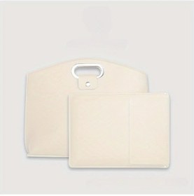 Resim Willowhaven Bej Renkli Laptop Çantası Büyük Kapasiteli Hafif Katlanabilir İş Çantası Tablet Bölmeli Bej El Çantası + İç Çanta 