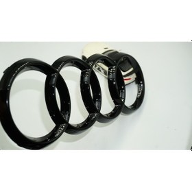 Resim Dk Audi A3 A4 A5 A6 Ön Panjur Izgara Halka Parlak Siyah Abs Logo 