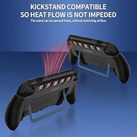 Resim AriKroii for Nintendo Switch 2 Grip Case with 5 Game Slots and Foldable Joy-Con Holder, Grip Protective Case with Stand for Nintendo Switch 2,Comfortable & Ergonomic Grip 