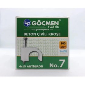 Resim Göçmen Plastik Beton Çivili Kroşe No.7 100 Adet 
