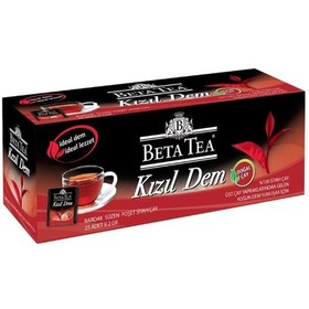 Resim Beta Tea Kızıl Dem Siyah Bardak Süzen Poşet Çay 25 x 2 G 