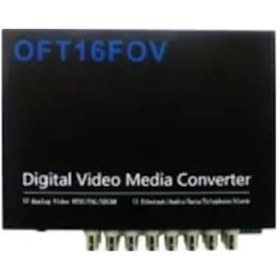 Resim Oft 16 Kanal Fiber Video Çevirici+1DataRs485 