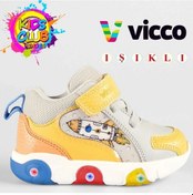 Resim Vicco Rocky Phylon Kauçuk Taban Ortopedik Işıklı Çocuk Bot Gri 