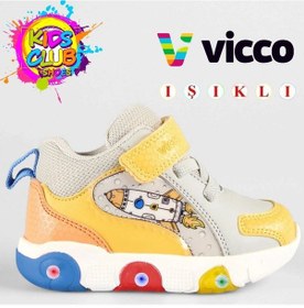 Resim Vicco Rocky Phylon Kauçuk Taban Ortopedik Işıklı Çocuk Bot Gri 