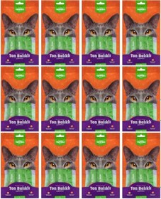 Resim Kiwi Pets Kycc-50530 Yammies Ton Balıklı Karidesli Sıvı Kedi Ödül Maması 12 Paket 