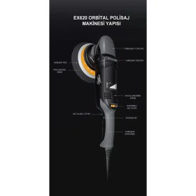 Resim Shine Mate EX620 5/15 Orbital Deluxe Polisaj Makinesi 125 mm 