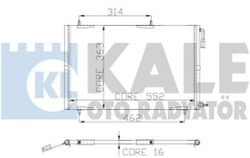 Resim KALE 200ABC030 | Klima Radyatörü (Peugeot: 206 1.4 1.6 2.0 1.4Hdı 98 -) 