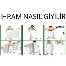 Resim Hediyeleşin İhram Takımı, Hac ve Umre İhramı, %100 Bambu İhram, 2 Parça - 2 ADET 