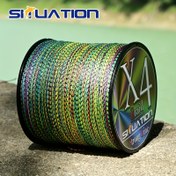 Resim SIUATION 300m-328YDS 500m-546YDS süper güçlü balıkçılık hattı, 4 telli kompozit PE aşınmaya dayanıklı örme ip, 5.44KG 11.34KG 18.14KG 27.22KG 36.29KG 45.36KG pürüzsüz uzun atım için 