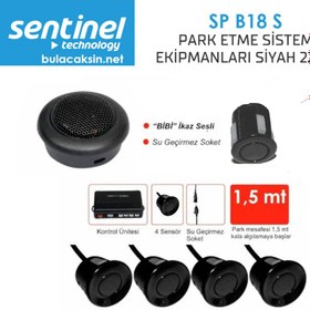 Resim Sentinel Park Sensörü Ses İkazlı 18mm Siyah 