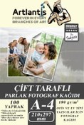 Resim Artlantis Fotoğraf Baskı Kağıdı A-4 180 Gr/m2 100'lü 1 Paket A4 Fotoğraf Kağıdı Ofis Ve Ev Tipi Mürekkepli Yaz 