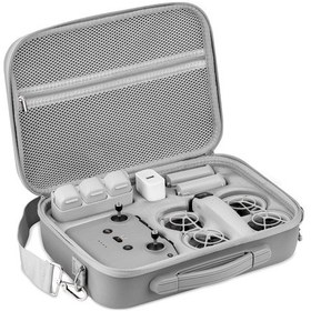 Resim Moveevo Djı Neo İha Ve Aksesuarları İçin Sağlama Kılıfı - Dayanıklı Nilon, Organize Bölmeler, Çift Taraflı Askı Ve El Çantası - Gri 