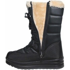 Resim Twingo İçi Yünlü Termal Kadın Kar Botu Siyah 