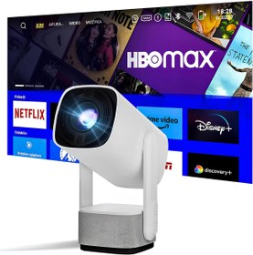 Resim EN SİGA Şarjlı 1080p Max 4k Projektör, 3d Destekli Memc Hdr10 Speaker Hoparlörlü Projektör 200 Ansi Lümen 