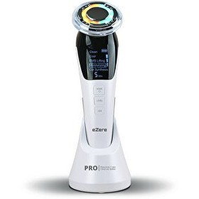 Resim Ezere D818 Şarjlı Soğuk Sıcak Kompresli Gerdirme Nemlendirme Kolajen Sentezli EMS Cilt Bakım Cihazı Beyaz 