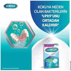 Resim Corega 3 Dakikada Temizleyici 30 Tablet 3 Adet 