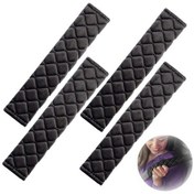 Resim Emniyet Kemeri Nakışlı Koltuk Kemer Pedi 2 Adet Siyah Yumuşak Kumaş Voleur Kumaş 