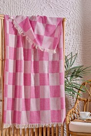Resim Dama Pembe Peştamal 90x160 cm - Pembe / 90x160 