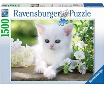 Resim Ravensburger 1500 Parça Puzzle Beyaz Kedi 162437 