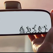 Resim CEBECİOTO DANS EDEN MÜZİK GRUBU STİCKER DİKİZ AYNA SÜSÜ , MOTOR ETİKET 8,5 cm , 2,5 cm 2 ADET SİYAH 