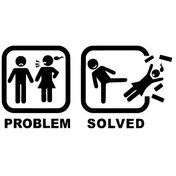 Resim Genel Markalar Problem Solved Sticker Oto Motor Laptop Duvar Folyo Sticker 40x20 Cm 