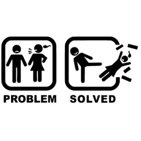 Resim Genel Markalar Problem Solved Sticker Oto Motor Laptop Duvar Folyo Sticker 40x20 Cm 