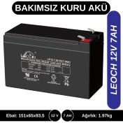 Resim LEOCH 12V 7AH KURU TİP AKÜ 