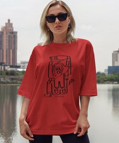 Resim Gül Döktüm Kadehlerine Viskili Oversize Tişört 