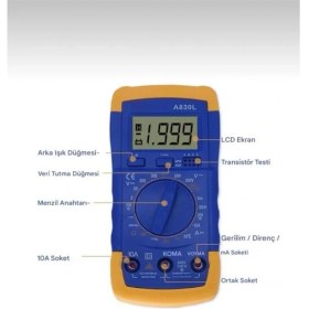 Resim abnturk Profesyonel Dijital Multimeter Pens Amper Metre Dijital Multimetre Ölçü Aleti Akım Ölçme 