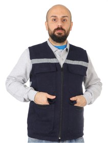 Resim Reflektörlü Iş Yeleği 7/7 Gabardin Kumaş Içi Kapitoneli 